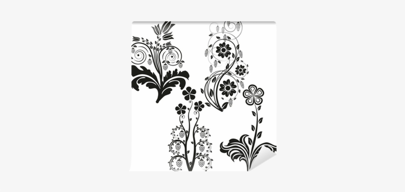 Silueta De Flores, transparent png