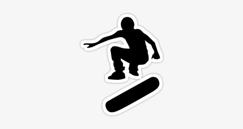 Skate Board Silhouette, transparent png