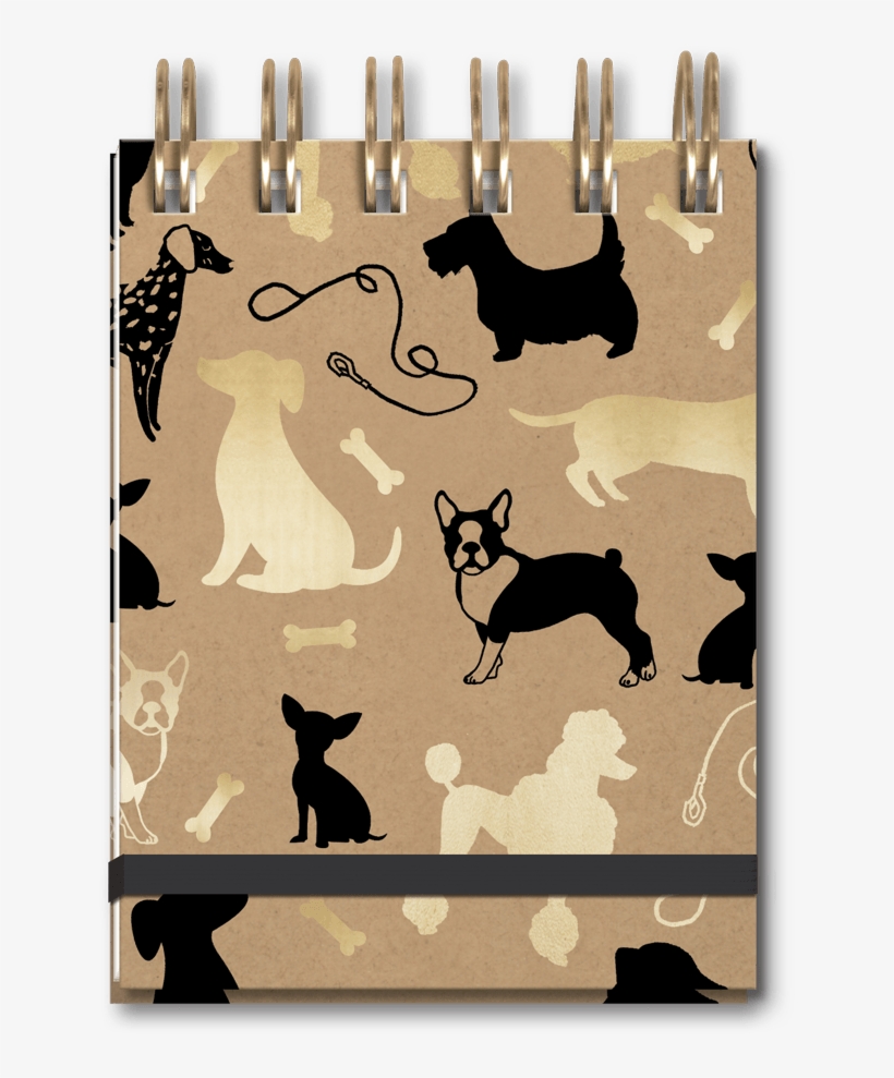 Dog Silhouettes Spiral Note Pad - Dog, transparent png