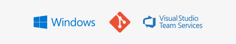 Three-up Display Of Logos With Windows, Git, And Visual - Visual Studio Application Lifecycle Management, transparent png