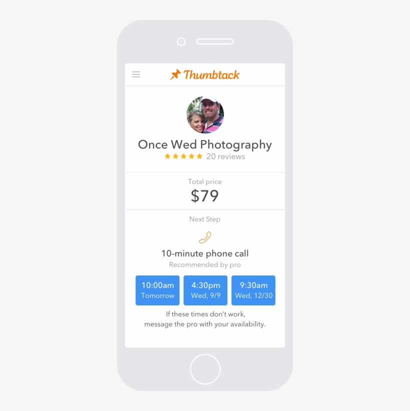 Thumbtack Scheduling Service - Thumbtack, transparent png
