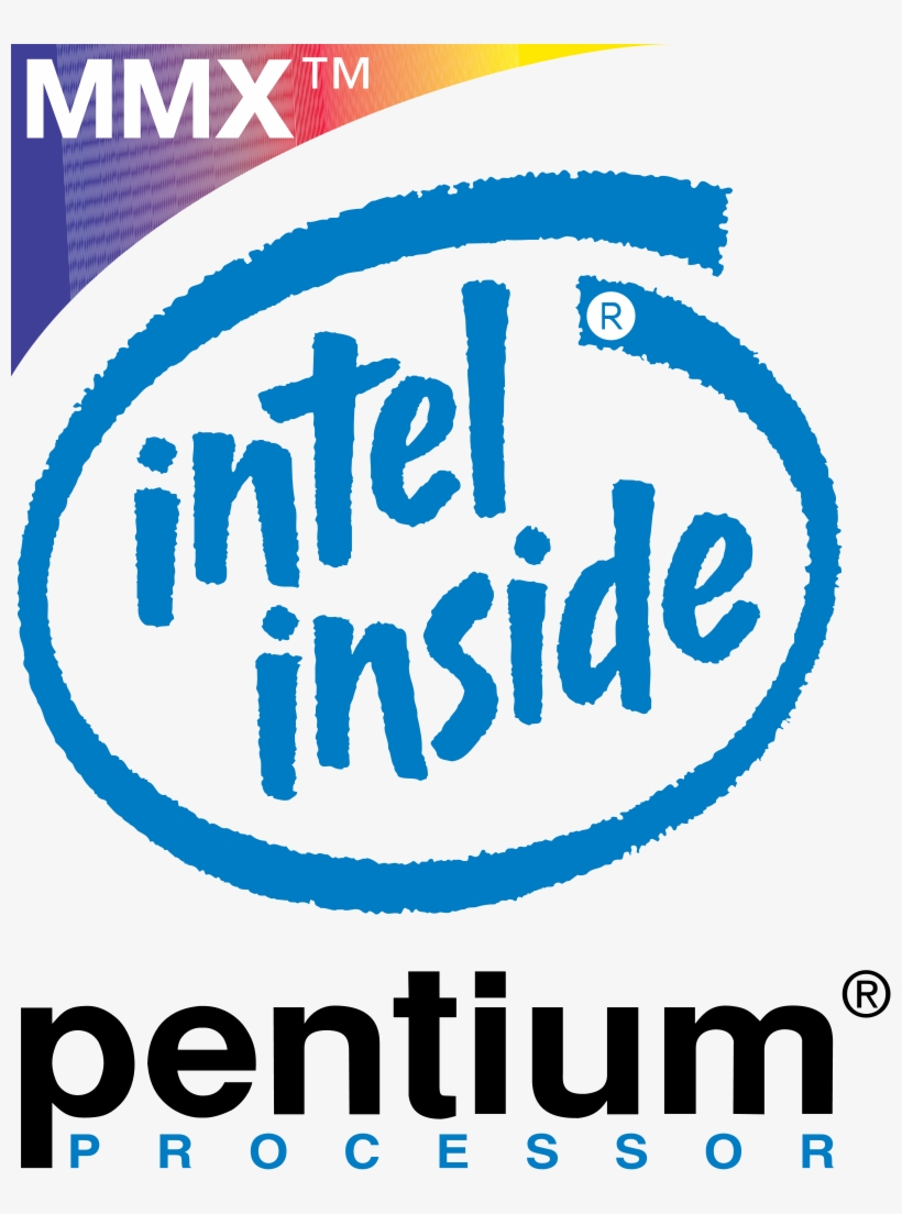 Intel Pentium Mmx Processor Logo - Mmx Intel Inside Pentium Processor, transparent png