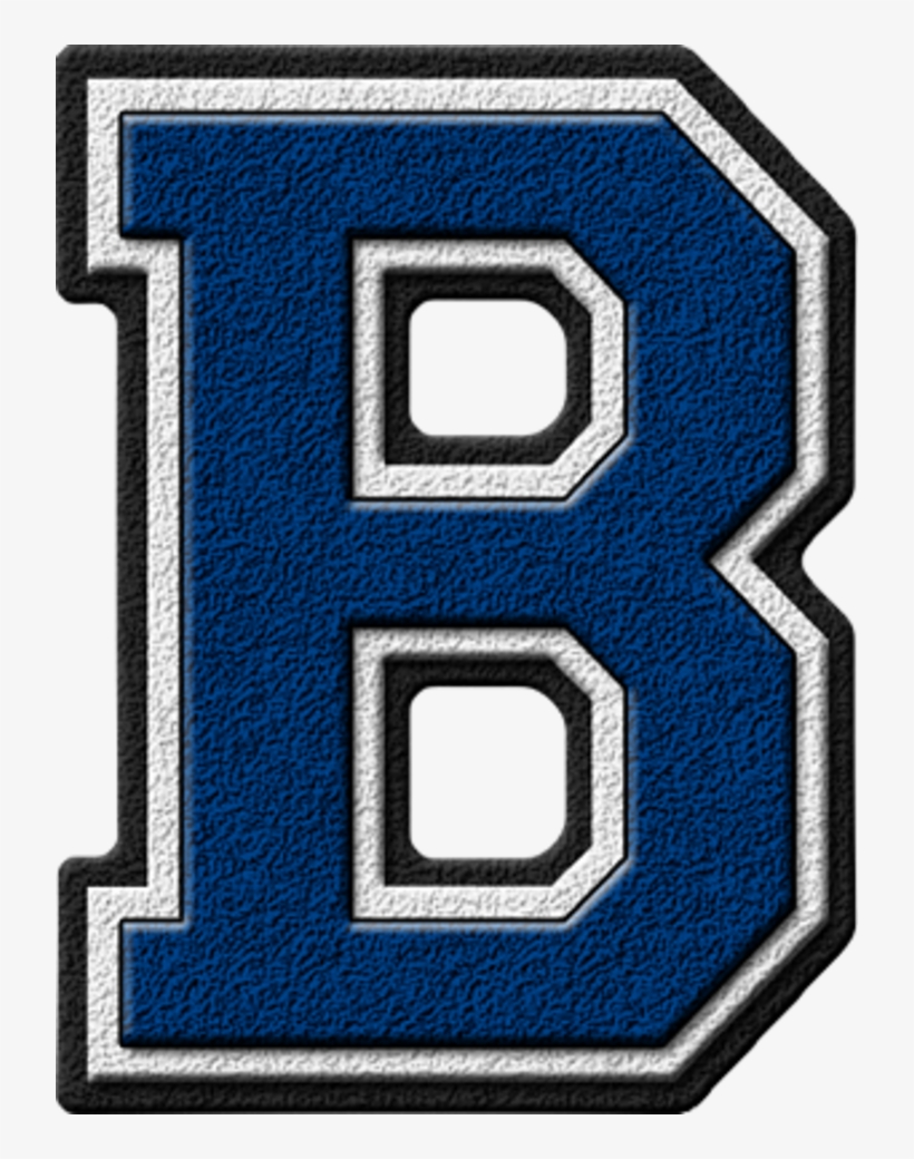 The Sapulpa Chieftains Defeat The Bartlesville Bruins - Blue Varsity Letter B, transparent png