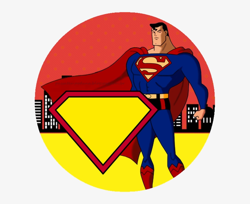 Molduras Para Convite Adesivo Multiuso Quadrado - Superman Cartoon, transparent png