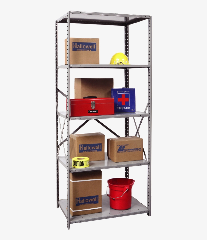 Hi-tech Shelving - Hallowell Hi-tech Open Type 4 Shelf Shelving Unit Starter, transparent png