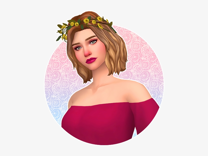 Sims 4 Buttertigerlily Hair, transparent png