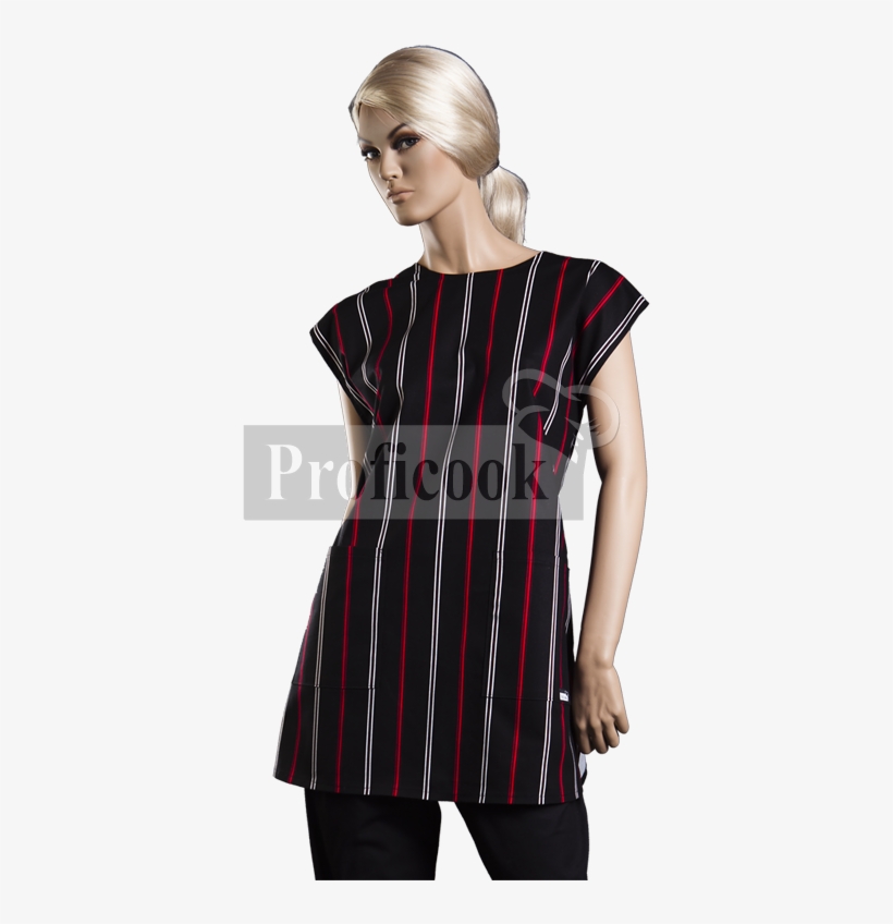 Zástěra Mušketýr Černá, Červeno-bílý Proužek - Girl, transparent png