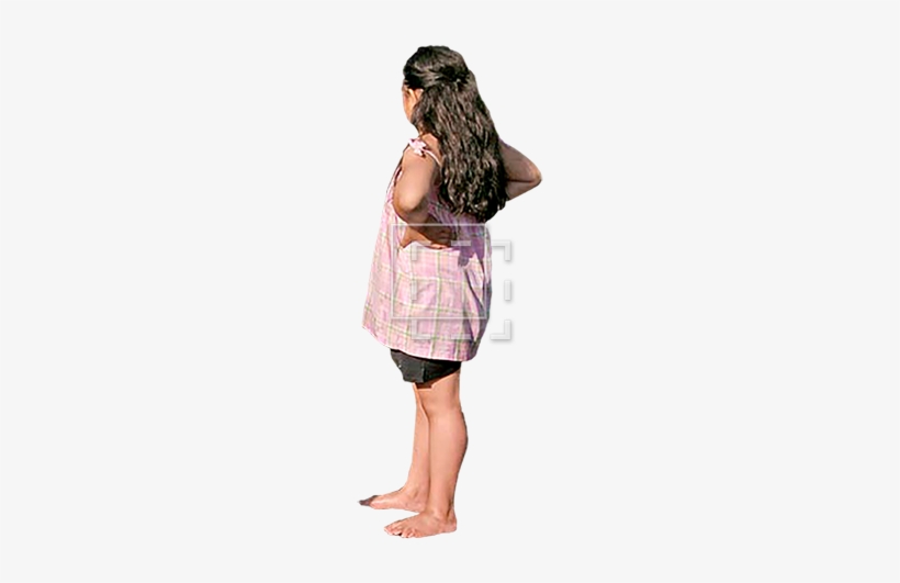 Little Girl In A Pink Dress - Dress, transparent png