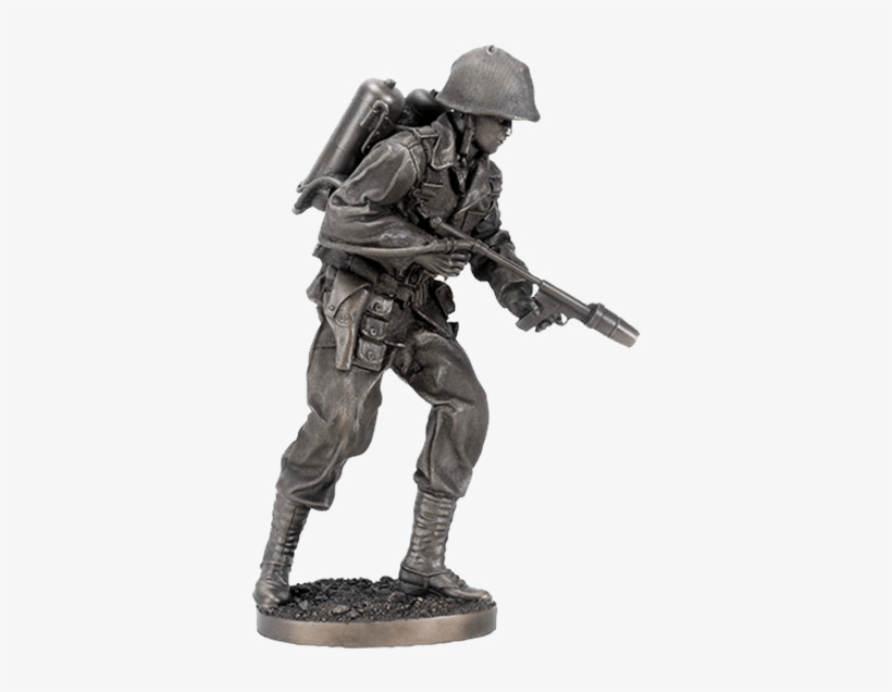 Wwii Flame Thrower Soldier Statue - Soldier Statue Png, transparent png