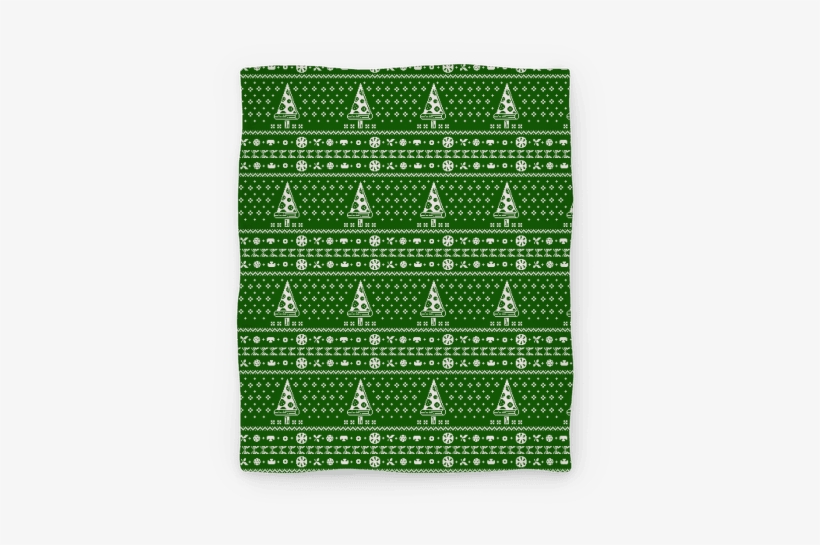 Ugly Pizza Christmas Pattern Blanket - Parallel, transparent png
