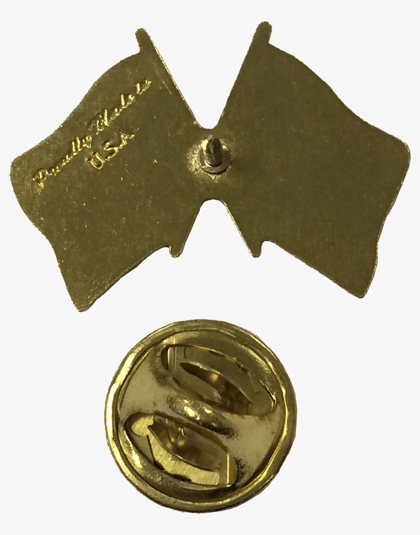 Crossed Flag Lapel Pin, Thin Red Line And Thin Blue, transparent png