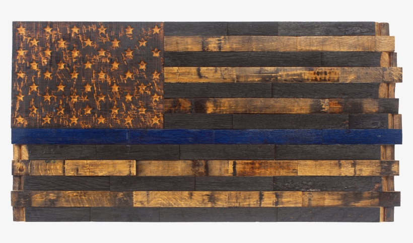 The First Responder Series - Custom Thin Blue Line Flag Wood, transparent png