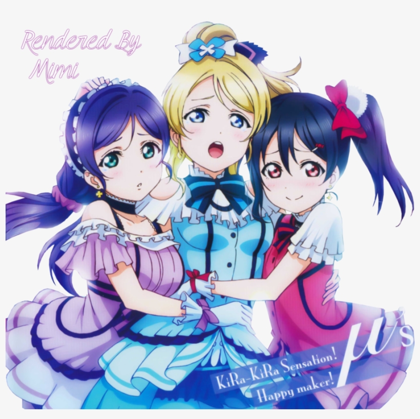 Love Live Render By Kawaii Mimi Chii - Love Live Nico Eli Nozomi, transparent png