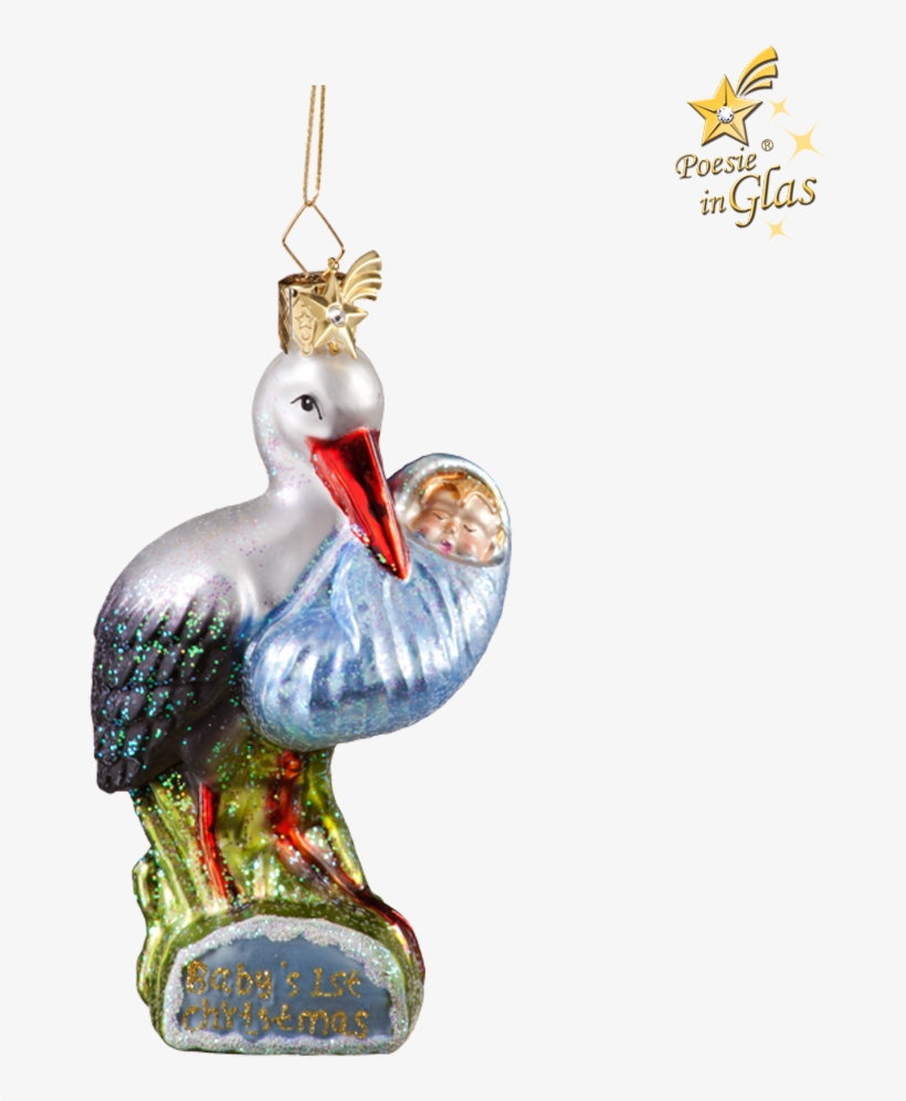 Stork "baby's 1st Christmas" - Christmas Day, transparent png