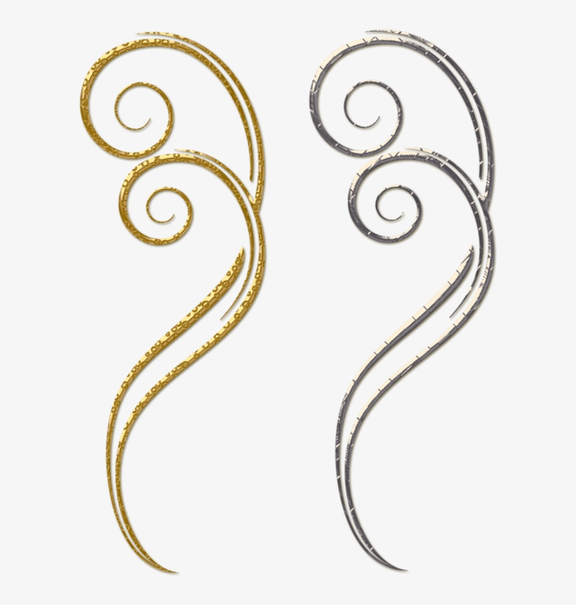 Gold - Silver And Gold Swirls, transparent png