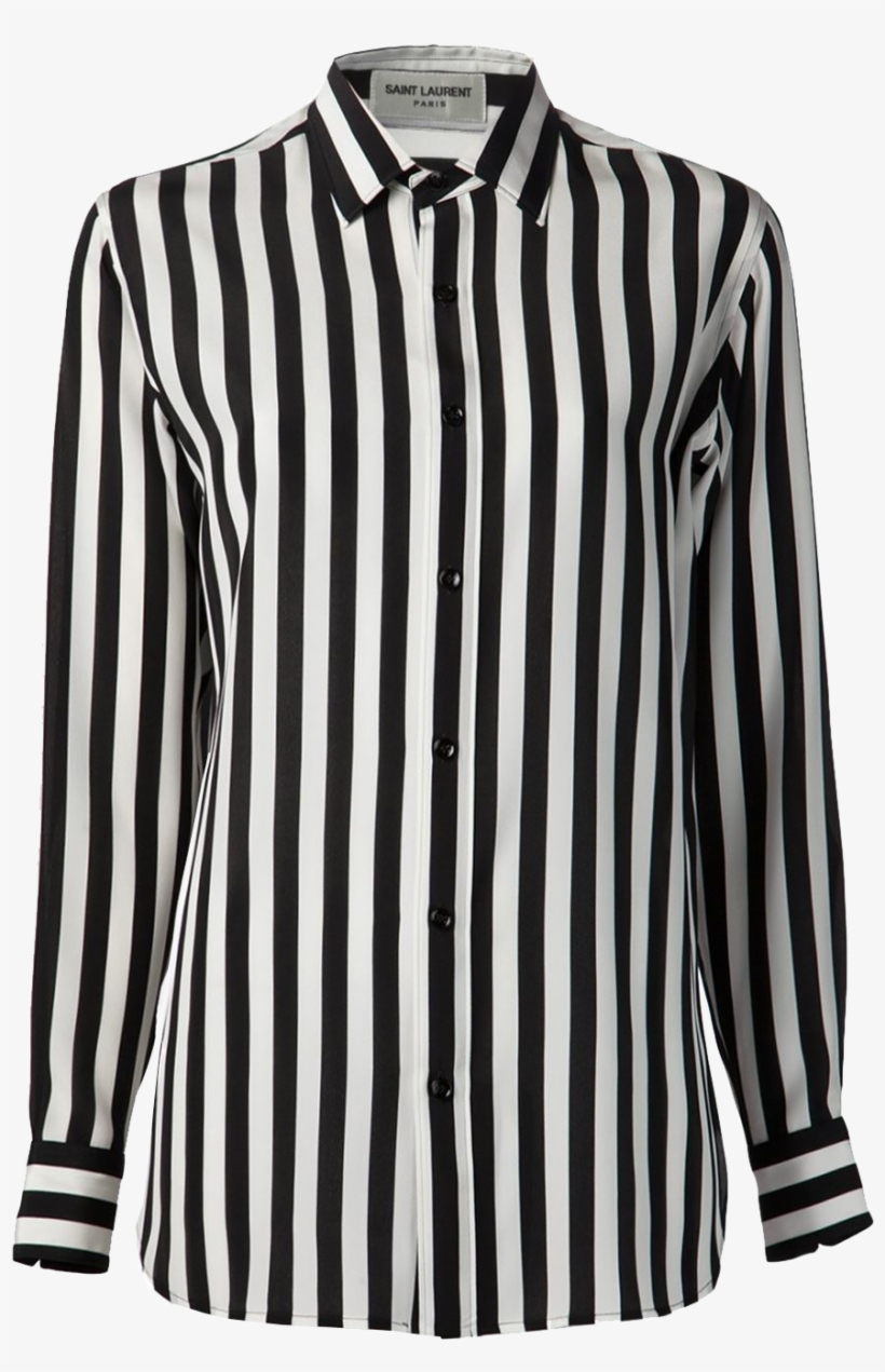 Black And White Silk Striped Shirt From Saint Laurent - Diamond Supply Co. Diamond Supply Co Transparent T-shirt, transparent png