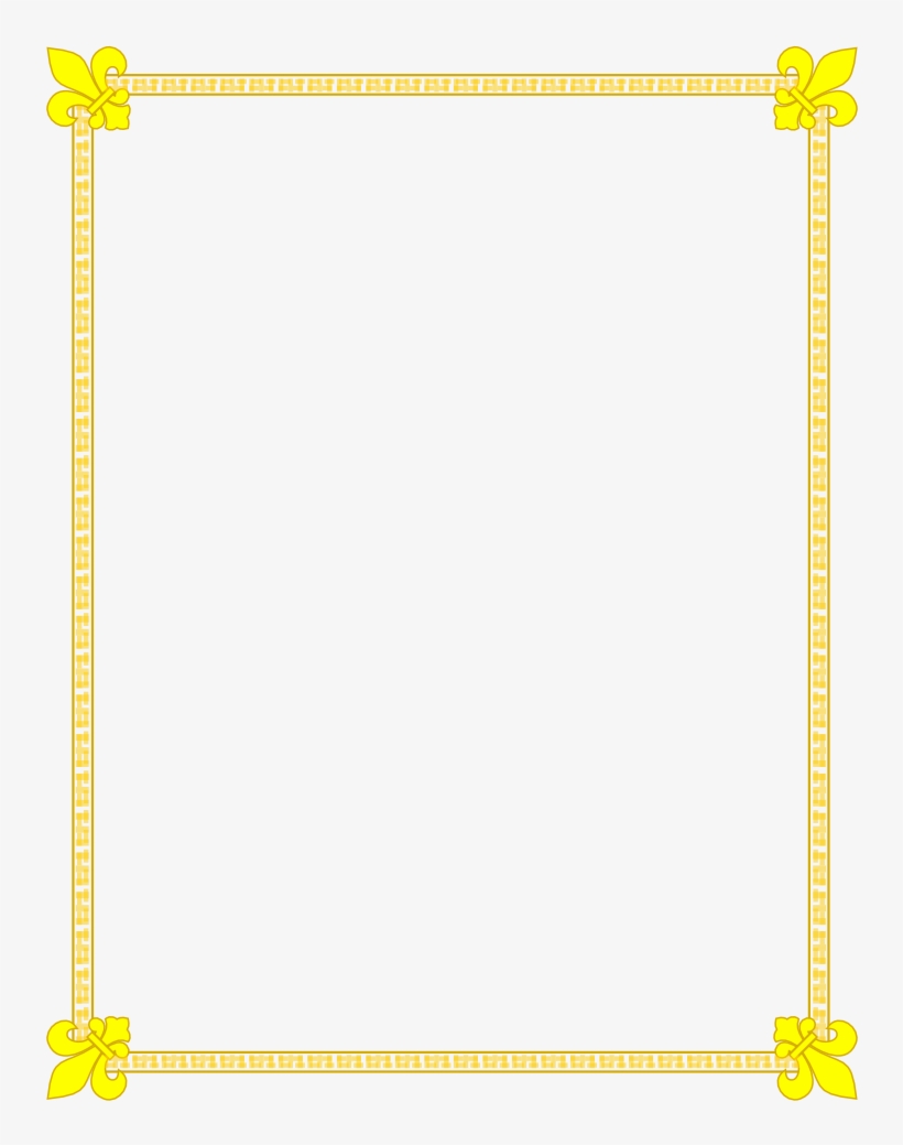 Fleur De Lis Gold And Yellow Border, transparent png