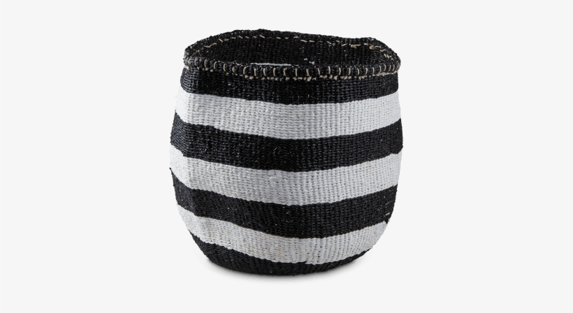 Laundry Hamper With Thick Black And White Stripes, - Hamper, transparent png