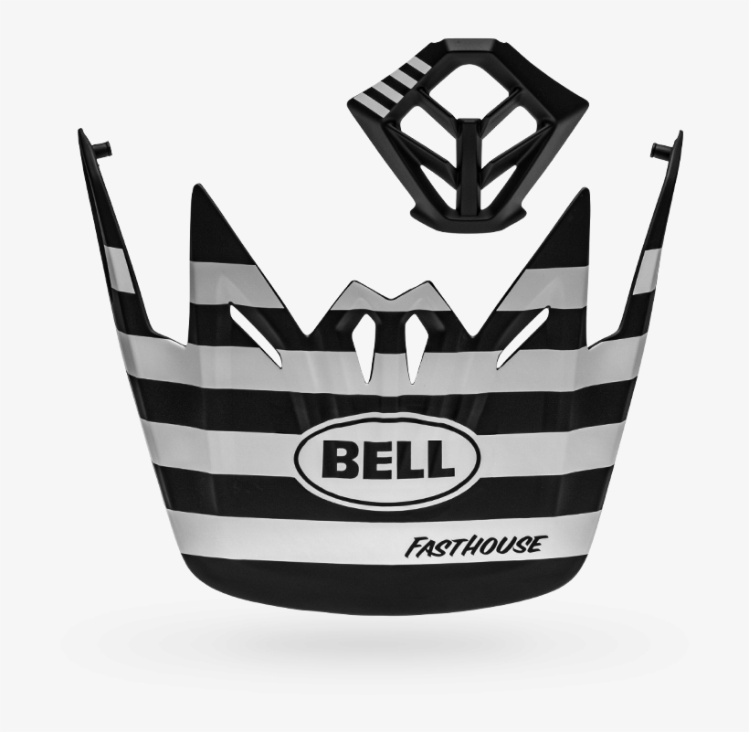 Fh Stripes Bell Mtb Visor Mouthpiece Kit Black/white - Bell Sports, transparent png