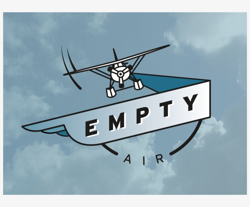 Empty Air Logo Plane Sky Flying Logo Airplane - Street Sign, transparent png