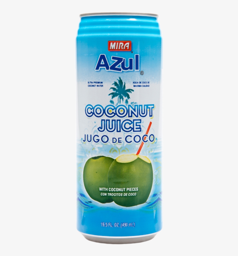 Mira 'azul' Coconut Water With Pulp, 16.5 Ounce Cans, transparent png