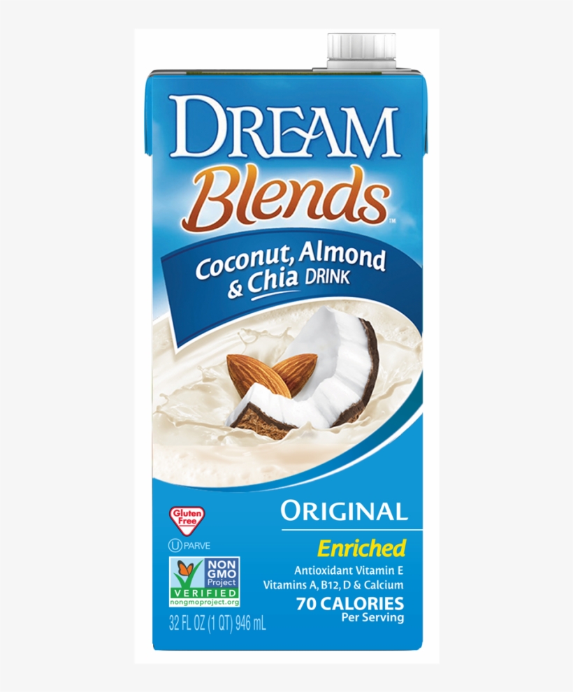 Original Coconut, Almond & Chia Drink - Dream Blends Coconut Almond & Chia Drink, Unsweetened, transparent png