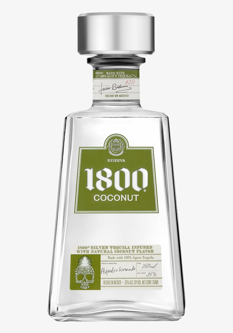 1800® Coconut - Tequila 1800 Silver, transparent png