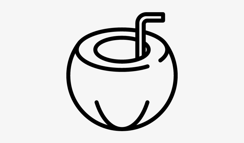 Coconut Drink Vector - Coconut Logo Black And White, transparent png