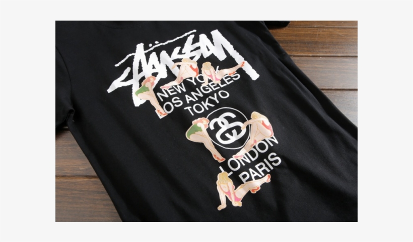 Stussy New York Los Angeles Tokyo London Paris Crewneck - London Paris T Shirt, transparent png