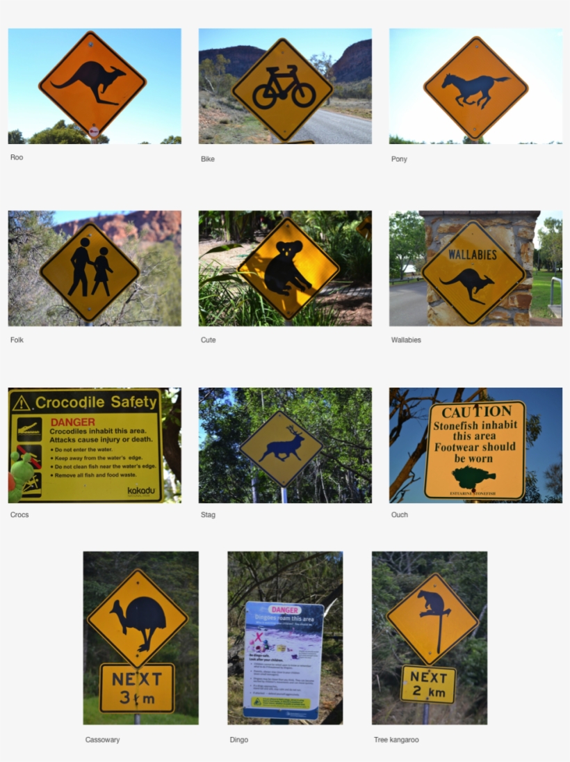 Australian Wildlife Warning Signs - Green, transparent png