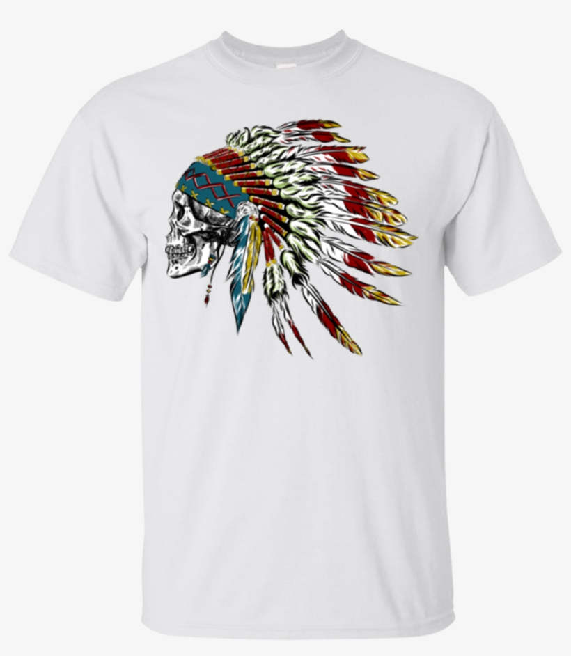 Skull In Indian Feathers - Skull In Indian Feathers. Unisex Tank Top, transparent png