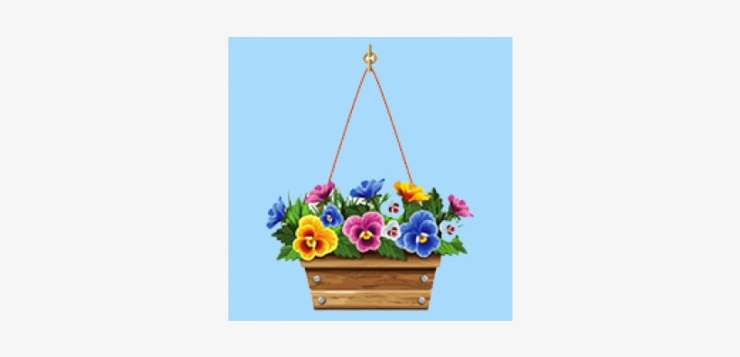Pansy-blumen-kasten Quadratische Wanduhr, transparent png