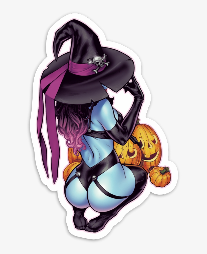 Blue Witch - Sticker 4 - 7'' - Witchcraft, transparent png