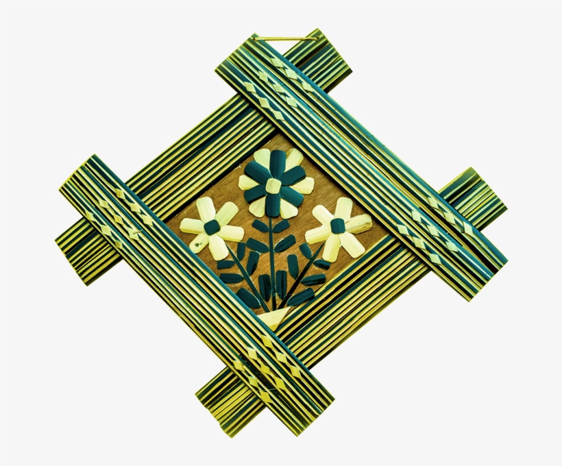 Natures Touch Yellow And Dark Brown Flowers Wall Hanging - Cross, transparent png