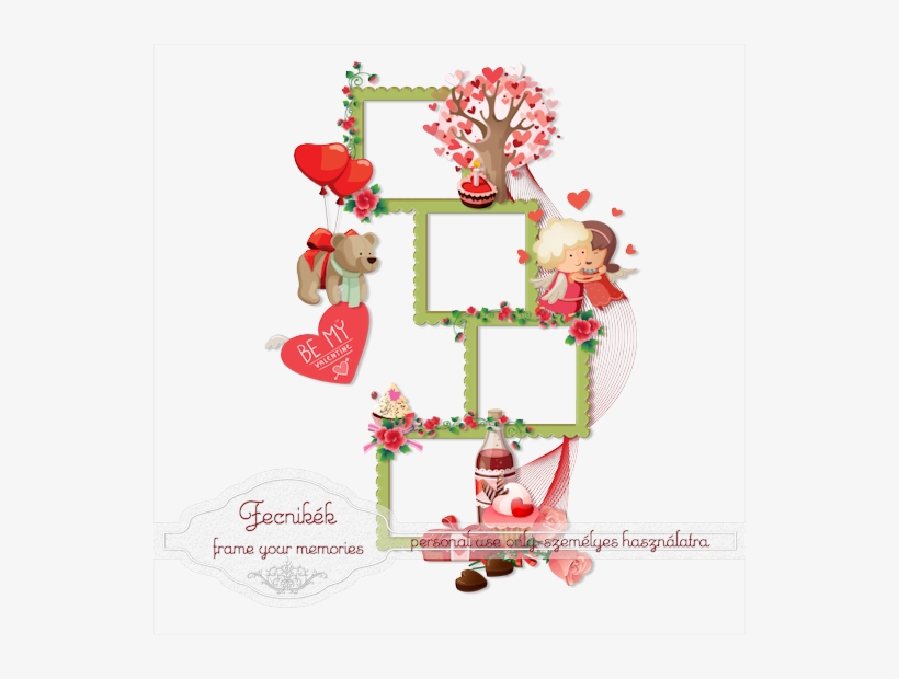 Valentine's Day 14' Cluster Frame - Heart, transparent png