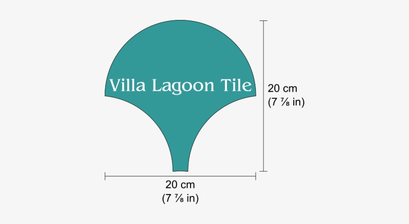 Dimensions Labeled For 20cm Fishscale Cement - Fish Scale Tile Dimension, transparent png