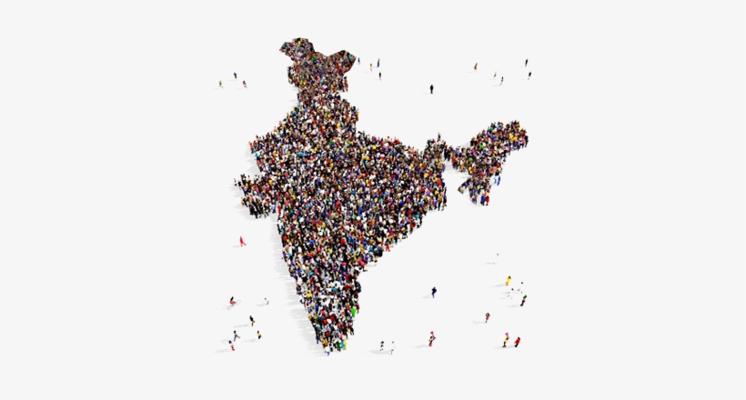 India Map Silhouette Vector, transparent png