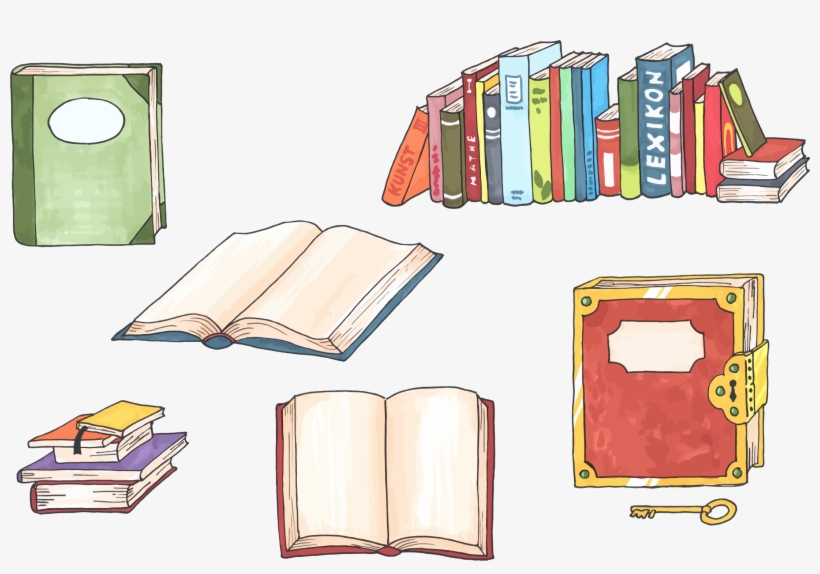 This Free Icons Png Design Of Hand Drawn Books Illustration, transparent png