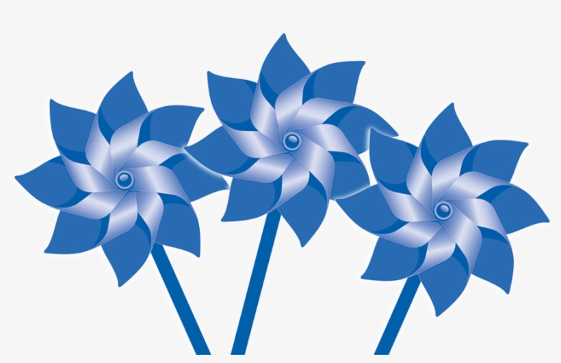 Pinwheel Not Washout - Clipart Blue Pinwheel, transparent png