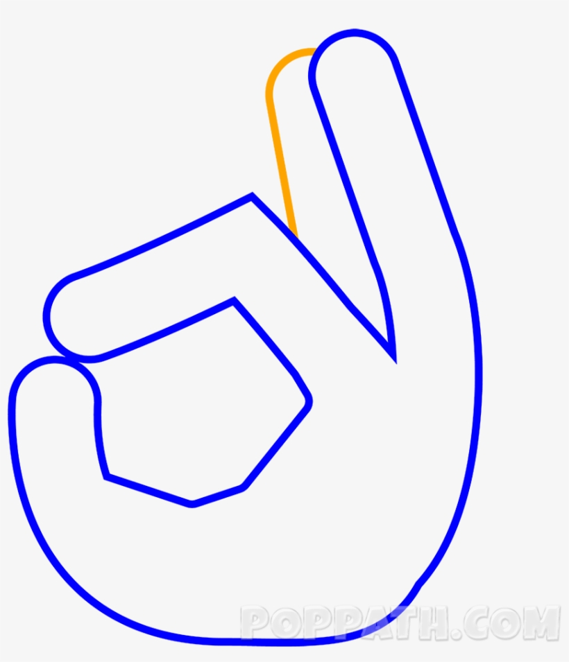 We Will Now Draw The Ring Finger Behind The Middle - Drawing, transparent png