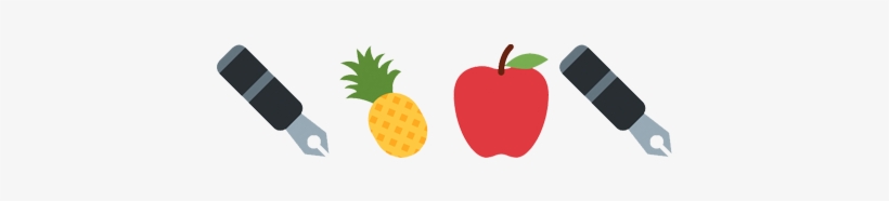 Available - Pen Pineapple Apple Pen Emoji, transparent png