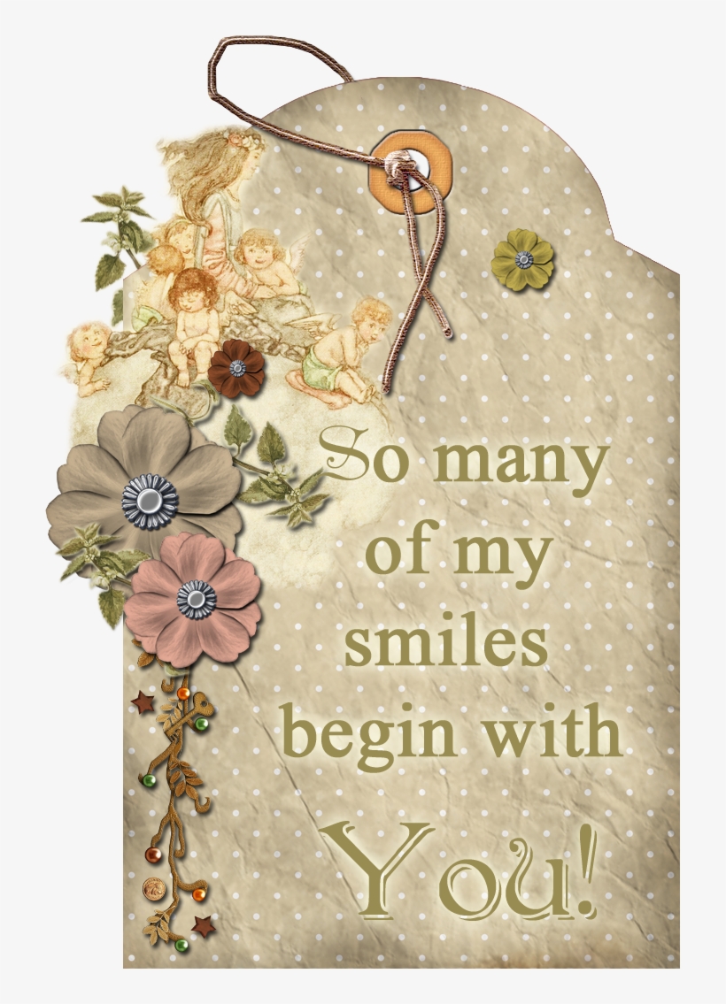 116 Tag Smiles Start Ge - Scrapbooking Tag Png, transparent png