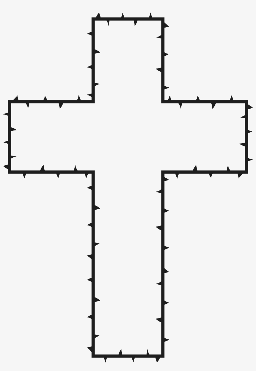 Free Clipart Of A Cross Made Of Thorns - Dibujo Cruz Png, transparent png