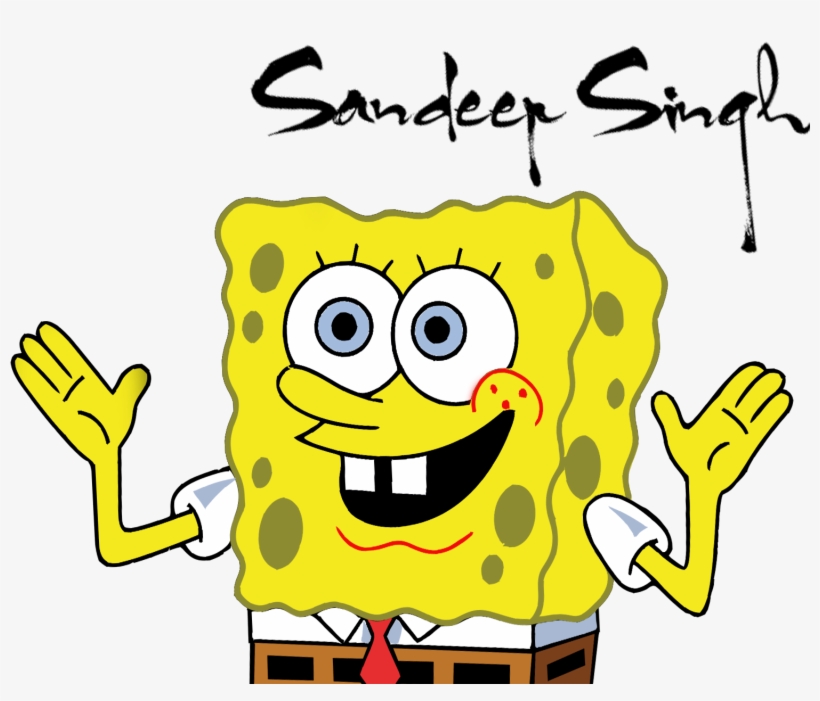 Share This - - Lucks Sponge Bob Square Pants Edible Cake Topper, transparent png