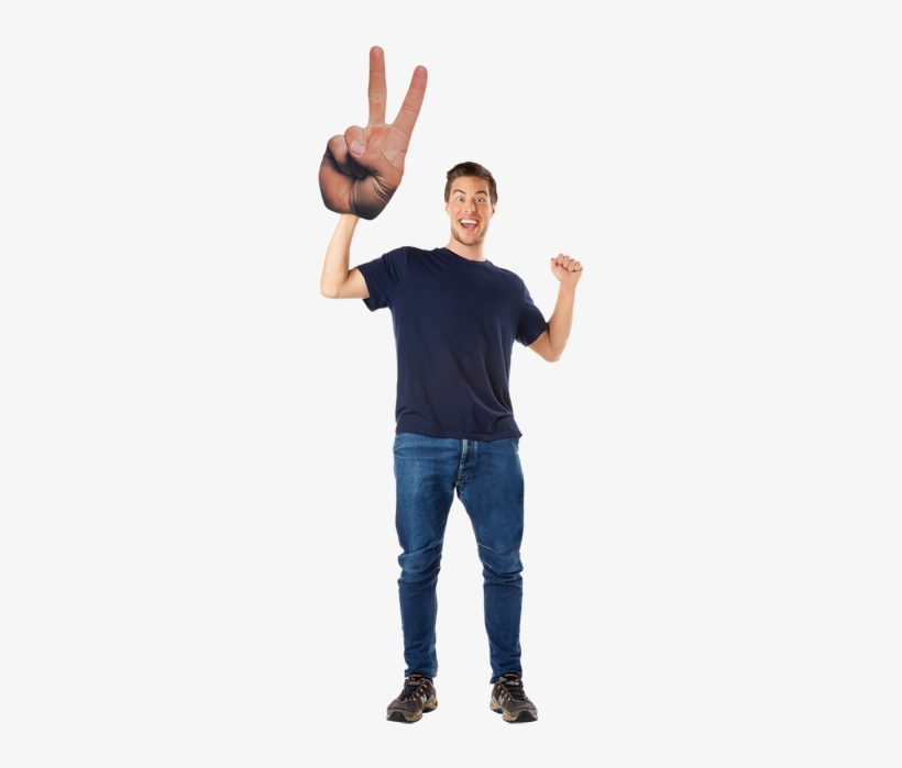 Bobble Hedz Peace Hand - Hand, transparent png