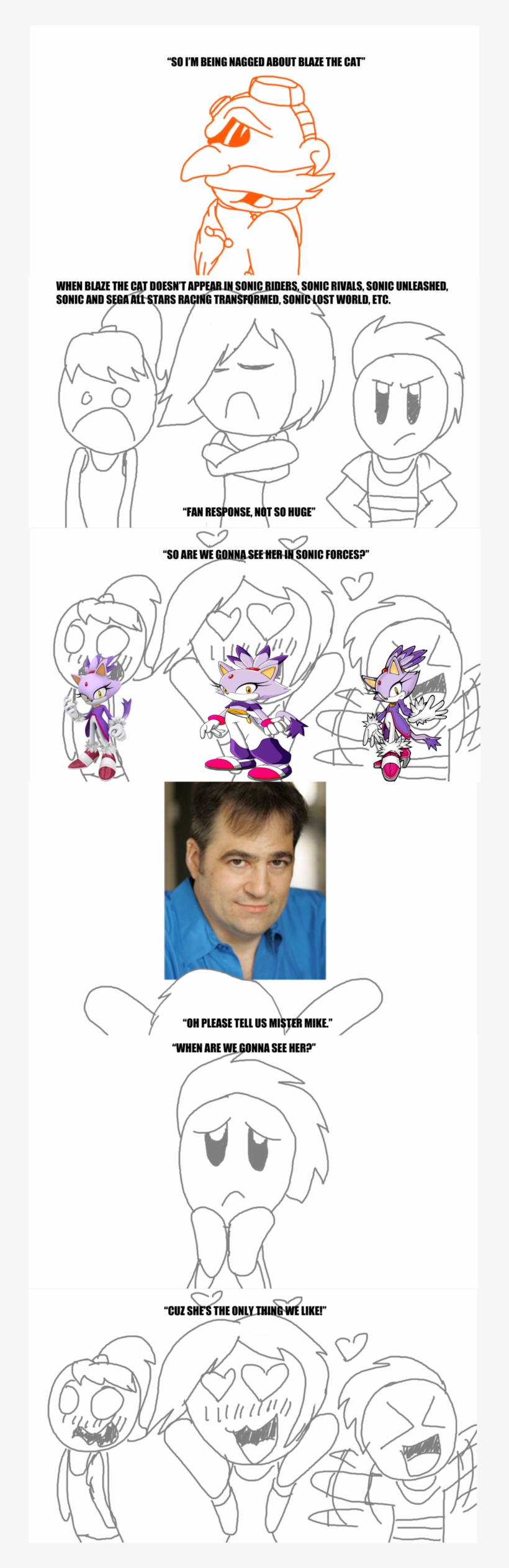 I Say We Nag Mike Pollock About Blaze The Cat - Mike Pollock, transparent png