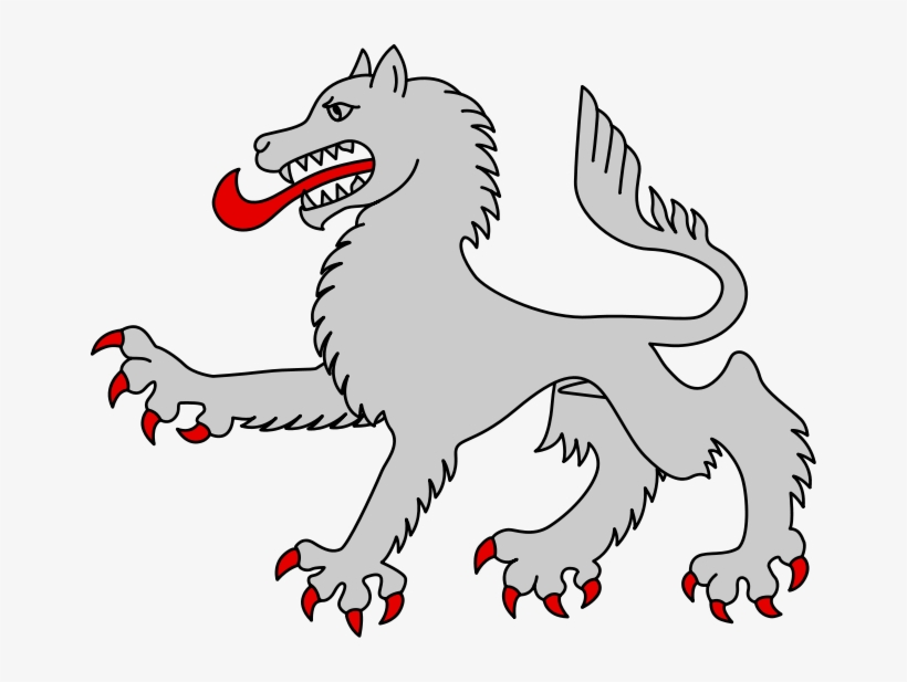Heraldic Wolf Passant Wolf Coat Of Arms Png 656x537 PNG Download