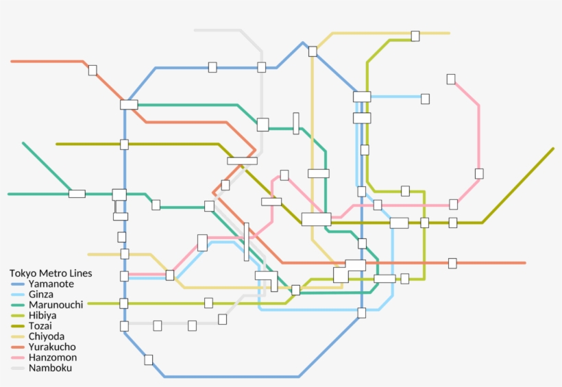 Tokyo Metro In Light Scheme - Light, transparent png
