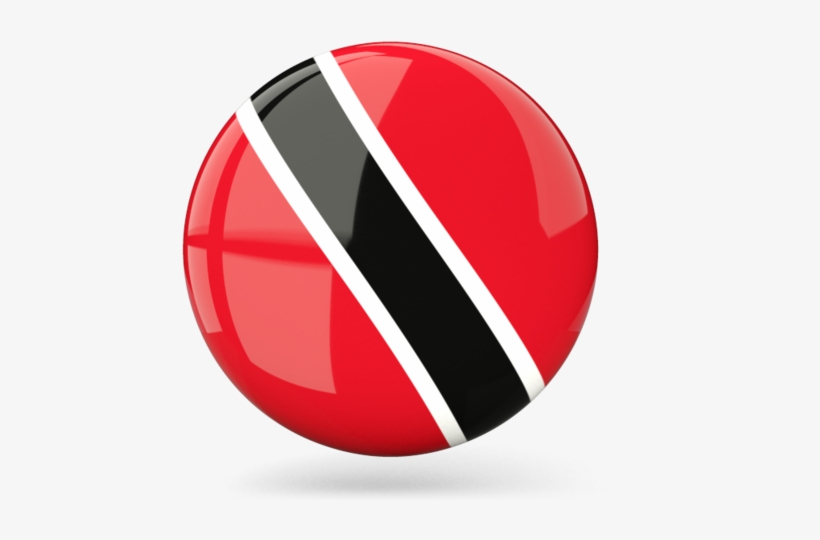 Graphics Glossy Round Flag Of Trinidad And Tobago Flag - Trinidad And Tobago Flag Icon, transparent png
