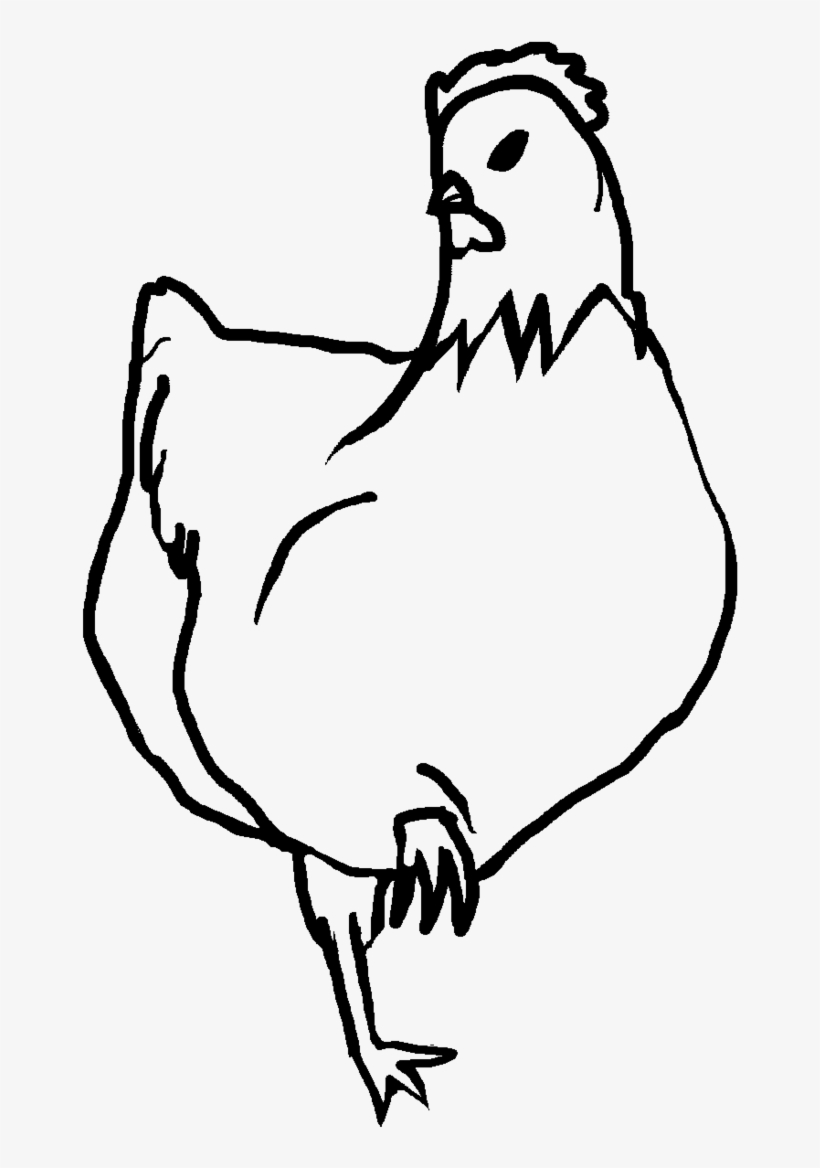 Chicken Lineart By Ipaddoodler On Clipart Library - Chicken Lineart, transparent png